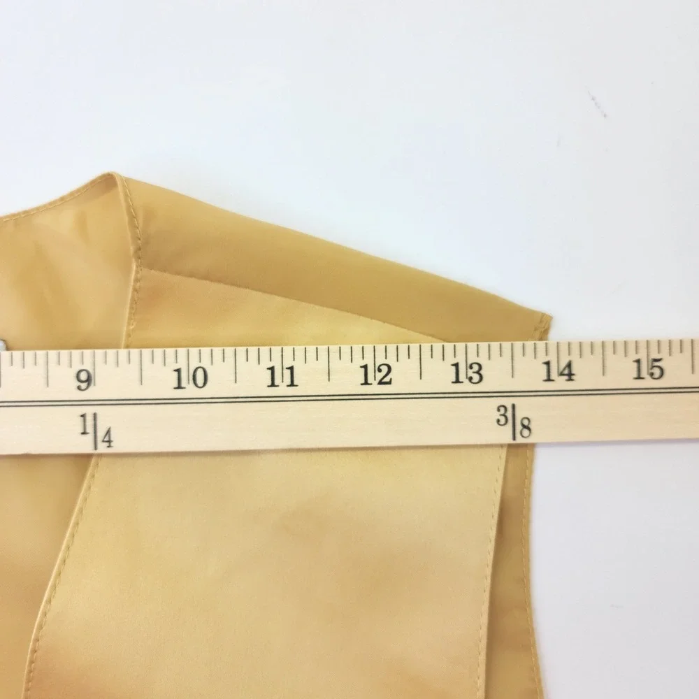 Vesuvio Napoli Mens XS Gold Yellow Formal Suit Vest Waistcoat Wedding